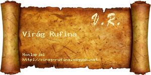Virág Rufina névjegykártya
